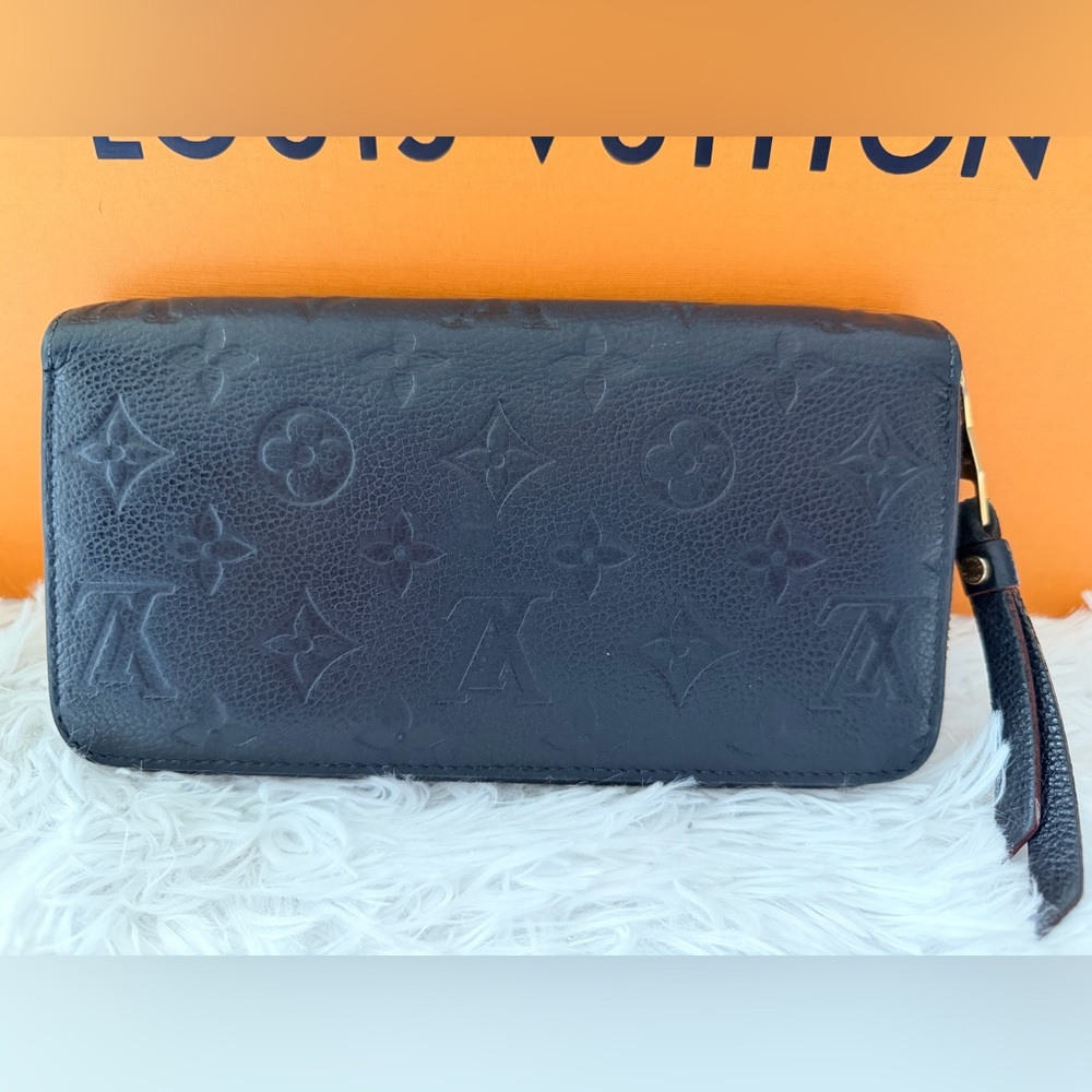 Louis Vuitton Zippy Empreinte Navy with Red trim